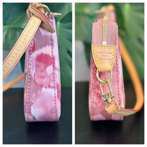 Louis Vuitton Vernis Ikat Pochette Accessoire Wristlet- pink! - Picture 3 of 8